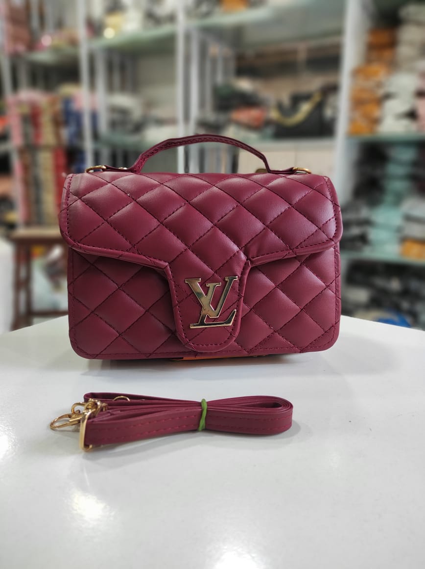 LV stylish embroidery sling bag